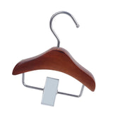 Maxbell Pet Clothes Hanger Wooden Small Clothes Hanging for Doll Newborn Cat Costume Dark Brown