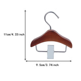 Maxbell Pet Clothes Hanger Wooden Small Clothes Hanging for Doll Newborn Cat Costume Dark Brown