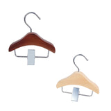 Maxbell Pet Clothes Hanger Wooden Small Clothes Hanging for Doll Newborn Cat Costume Dark Brown