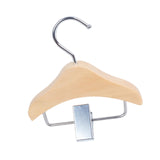 Maxbell Pet Clothes Hanger Wooden Small Clothes Hanging for Doll Newborn Cat Costume Beige