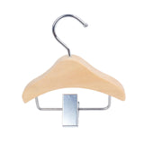Maxbell Pet Clothes Hanger Wooden Small Clothes Hanging for Doll Newborn Cat Costume Beige