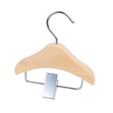 Maxbell Pet Clothes Hanger Wooden Small Clothes Hanging for Doll Newborn Cat Costume Beige