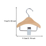 Maxbell Pet Clothes Hanger Wooden Small Clothes Hanging for Doll Newborn Cat Costume Beige