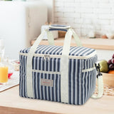 Maxbell Cooler Cooling Tote Lunch Box Travel Beach Party Camping Insulated Lunch Bag Navy