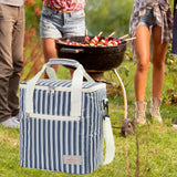 Maxbell Insulated Lunch Bag Picnic Lunch Box Kayaking Party Home Cooler Cooling Tote Dark Blue