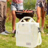 Maxbell Insulated Lunch Bag Picnic Lunch Box Kayaking Party Home Cooler Cooling Tote Beige