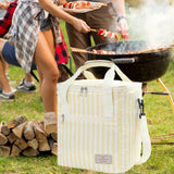 Maxbell Insulated Lunch Bag Picnic Lunch Box Kayaking Party Home Cooler Cooling Tote Beige