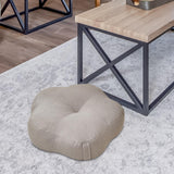 Maxbell Round Floor Pillow Decorative Meditation Floor Pillow for Chair Sofa Bedroom Light Gray