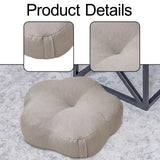 Maxbell Round Floor Pillow Decorative Meditation Floor Pillow for Chair Sofa Bedroom Light Gray