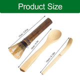 Maxbell Matcha Whisk Set for Beginners Ceremony Accessories Mixer Brush Matcha Tools Dark 3pcs set