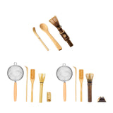 Maxbell Matcha Whisk Set for Beginners Ceremony Accessories Mixer Brush Matcha Tools Dark 3pcs set