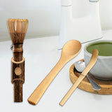 Maxbell Matcha Whisk Set for Beginners Ceremony Accessories Mixer Brush Matcha Tools Dark 3pcs set