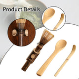 Maxbell Matcha Whisk Set for Beginners Ceremony Accessories Mixer Brush Matcha Tools Dark 3pcs set