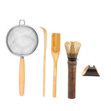 Maxbell Matcha Whisk Set for Beginners Ceremony Accessories Mixer Brush Matcha Tools Dark 4pcs set