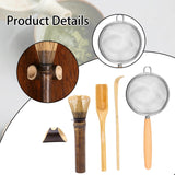 Maxbell Matcha Whisk Set for Beginners Ceremony Accessories Mixer Brush Matcha Tools Dark 4pcs set