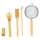 Maxbell Matcha Whisk Set for Beginners Ceremony Accessories Mixer Brush Matcha Tools Light 4pcs set