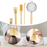 Maxbell Matcha Whisk Set for Beginners Ceremony Accessories Mixer Brush Matcha Tools Light 4pcs set