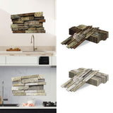 Maxbell 48 Pieces Stone Brick Self Adhesive Wallpaper for Kitchen Bedroom Backsplash A