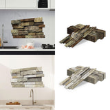 Maxbell 48 Pieces Stone Brick Self Adhesive Wallpaper for Kitchen Bedroom Backsplash A
