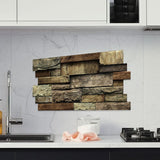 Maxbell 48 Pieces Stone Brick Self Adhesive Wallpaper for Kitchen Bedroom Backsplash A