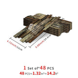 Maxbell 48 Pieces Stone Brick Self Adhesive Wallpaper for Kitchen Bedroom Backsplash A