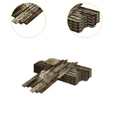 Maxbell 48 Pieces Stone Brick Self Adhesive Wallpaper for Kitchen Bedroom Backsplash A