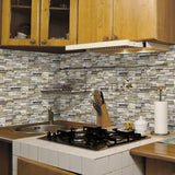 Maxbell 48 Pieces Stone Brick Self Adhesive Wallpaper for Kitchen Bedroom Backsplash B