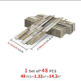Maxbell 48 Pieces Stone Brick Self Adhesive Wallpaper for Kitchen Bedroom Backsplash B