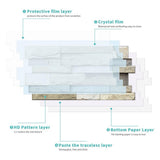 Maxbell 48 Pieces Stone Brick Self Adhesive Wallpaper for Kitchen Bedroom Backsplash B