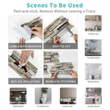 Maxbell 48 Pieces Stone Brick Self Adhesive Wallpaper for Kitchen Bedroom Backsplash B
