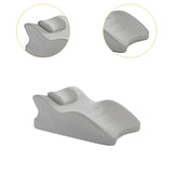 Maxbell Wedge Pillow Versatile Cushion Soft Face Down Pillow for Back Abdomen Office Gray