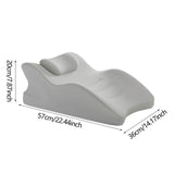 Maxbell Wedge Pillow Versatile Cushion Soft Face Down Pillow for Back Abdomen Office Gray