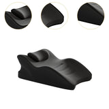 Maxbell Wedge Pillow Versatile Cushion Soft Face Down Pillow for Back Abdomen Office Black