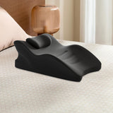 Maxbell Wedge Pillow Versatile Cushion Soft Face Down Pillow for Back Abdomen Office Black