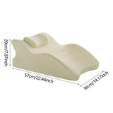 Maxbell Wedge Pillow Leg Position Pillows Soft Face Down Pillow for Waist Home Back Beige
