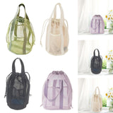 Maxbell Mesh Shower Tote Bag Convenient Portable for Camping Accessories Beach Green