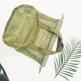 Maxbell Mesh Shower Tote Bag Convenient Portable for Camping Accessories Beach Green