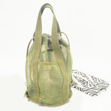 Maxbell Mesh Shower Tote Bag Convenient Portable for Camping Accessories Beach Green