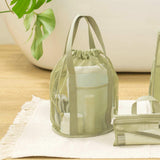 Maxbell Mesh Shower Tote Bag Convenient Portable for Camping Accessories Beach Green