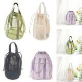 Maxbell Mesh Shower Tote Bag Convenient Portable for Camping Accessories Beach Green