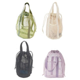 Maxbell Mesh Shower Tote Bag Convenient Portable for Camping Accessories Beach Green