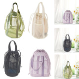 Maxbell Mesh Shower Tote Bag Convenient Portable for Camping Accessories Beach Green