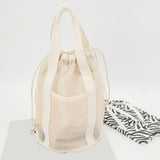 Maxbell Mesh Shower Tote Bag Convenient Portable for Camping Accessories Beach White