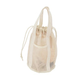 Maxbell Mesh Shower Tote Bag Convenient Portable for Camping Accessories Beach White