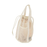 Maxbell Mesh Shower Tote Bag Convenient Portable for Camping Accessories Beach White