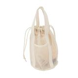 Maxbell Mesh Shower Tote Bag Convenient Portable for Camping Accessories Beach White