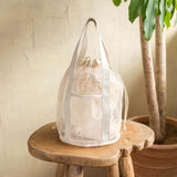 Maxbell Mesh Shower Tote Bag Convenient Portable for Camping Accessories Beach White