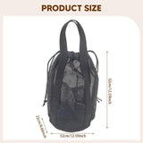 Maxbell Mesh Shower Tote Bag Convenient Portable for Camping Accessories Beach Black
