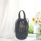 Maxbell Mesh Shower Tote Bag Convenient Portable for Camping Accessories Beach Black