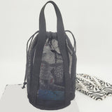 Maxbell Mesh Shower Tote Bag Convenient Portable for Camping Accessories Beach Black